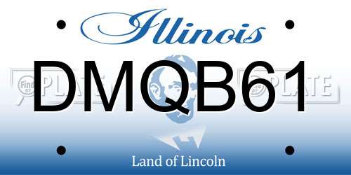 DMQB61 Illinois License Plate