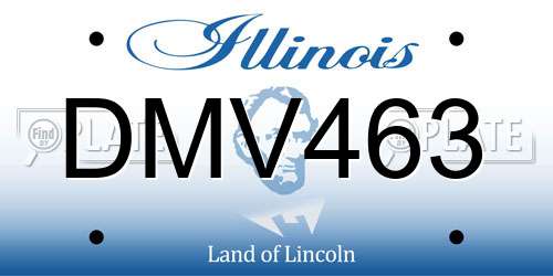 DMV463 Illinois License Plate