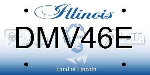 DMV46E Illinois License Plate