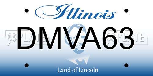 DMVA63 Illinois License Plate