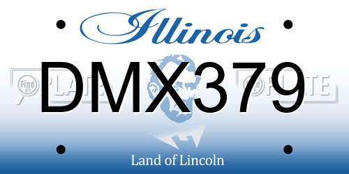 DMX379 Illinois License Plate