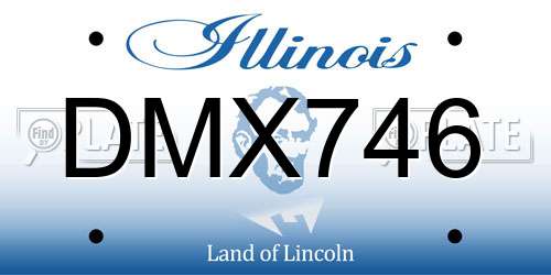 DMX746 Illinois License Plate