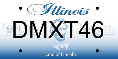 DMXT46 Illinois License Plate