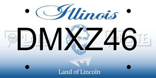 DMXZ46 Illinois License Plate