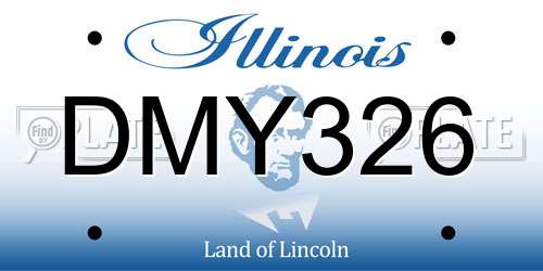 DMY326 Illinois License Plate