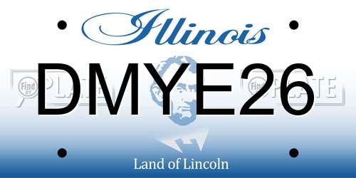 DMYE26 Illinois License Plate