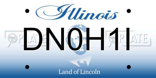 DN0H1I Illinois License Plate