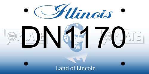 DN1170 Illinois License Plate