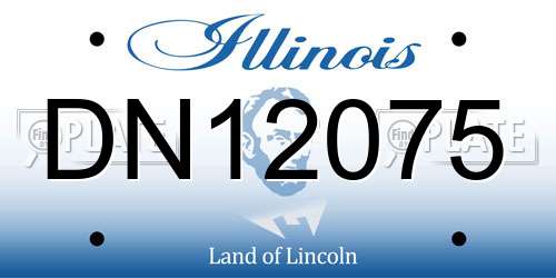 DN12075 Illinois License Plate