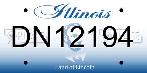 DN12194 Illinois License Plate