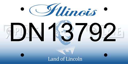 DN13792 Illinois License Plate