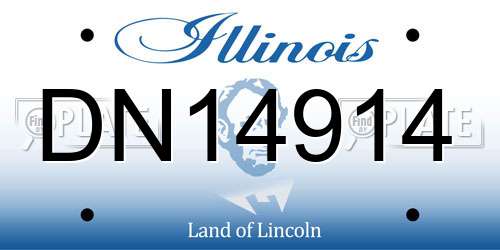 DN14914 Illinois License Plate