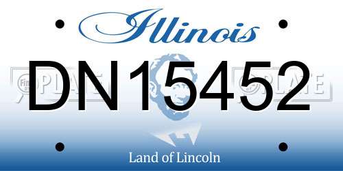 DN15452 Illinois License Plate