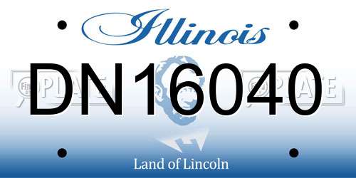 DN16040 Illinois License Plate