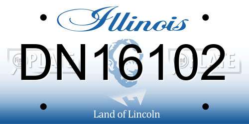 DN16102 Illinois License Plate