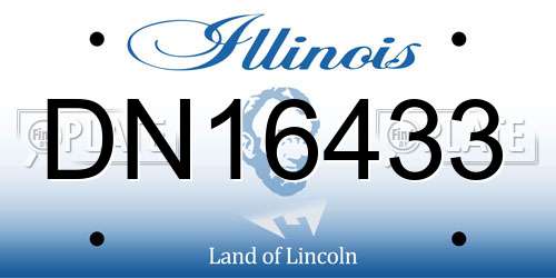 DN16433 Illinois License Plate