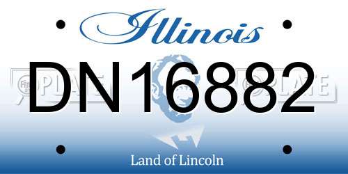 DN16882 Illinois License Plate