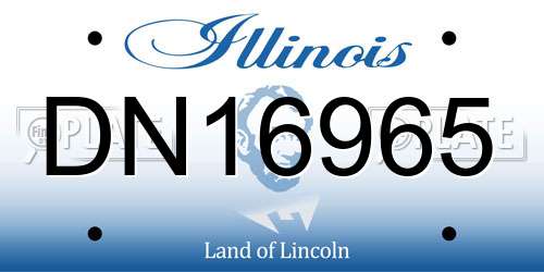 DN16965 Illinois License Plate