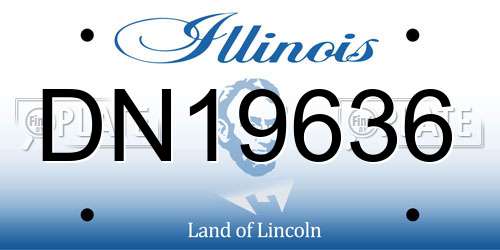 DN19636 Illinois License Plate