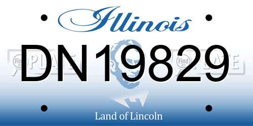 DN19829 Illinois License Plate