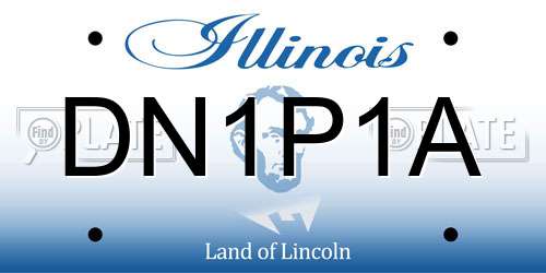 DN1P1A Illinois License Plate