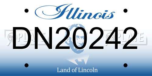 DN20242 Illinois License Plate