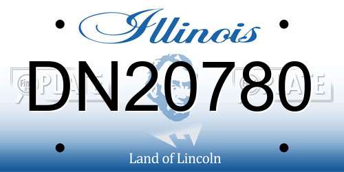 DN20780 Illinois License Plate