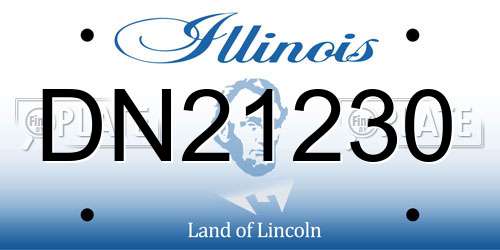 DN21230 Illinois License Plate