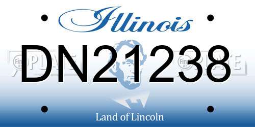 DN21238 Illinois License Plate