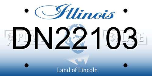 DN22103 Illinois License Plate