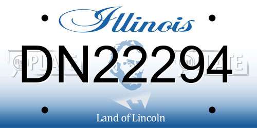 DN22294 Illinois License Plate