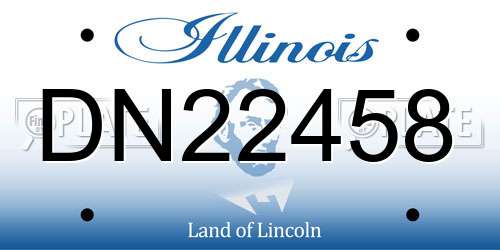 DN22458 Illinois License Plate