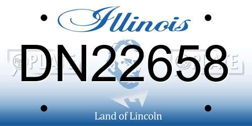 DN22658 Illinois License Plate