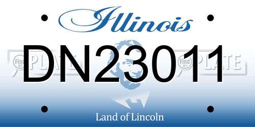 DN23011 Illinois License Plate