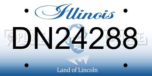 DN24288 Illinois License Plate