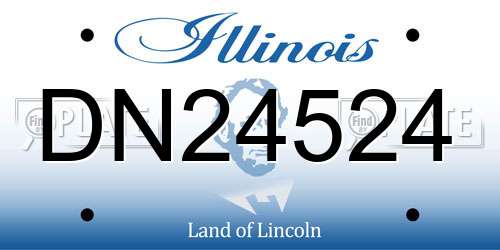 DN24524 Illinois License Plate