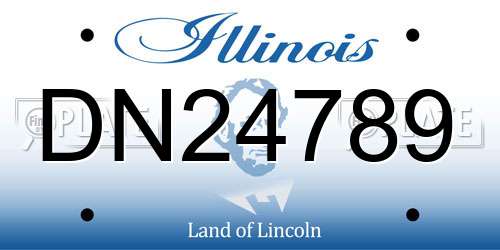 DN24789 Illinois License Plate