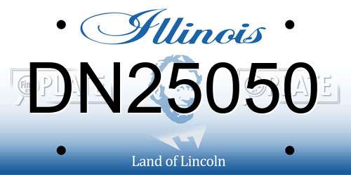 DN25050 Illinois License Plate