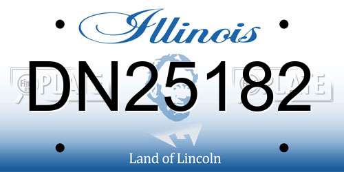 DN25182 Illinois License Plate