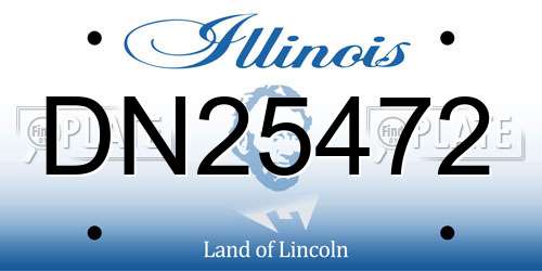 DN25472 Illinois License Plate