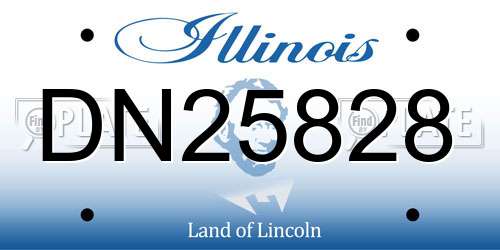 DN25828 Illinois License Plate