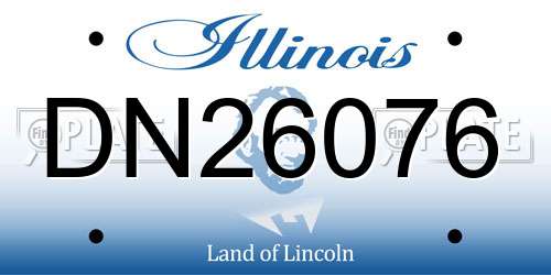 DN26076 Illinois License Plate