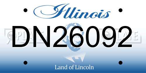 DN26092 Illinois License Plate