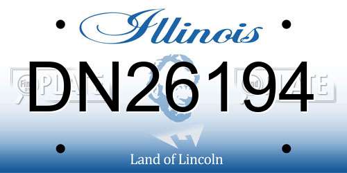 DN26194 Illinois License Plate