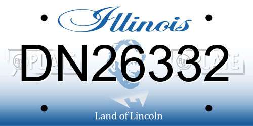 DN26332 Illinois License Plate