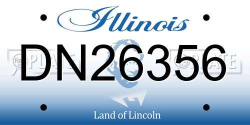 DN26356 Illinois License Plate