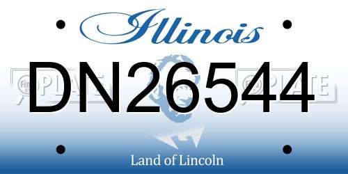 DN26544 Illinois License Plate
