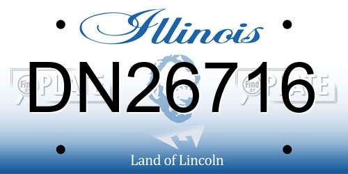DN26716 Illinois License Plate