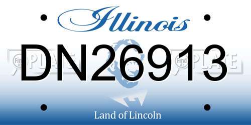 DN26913 Illinois License Plate