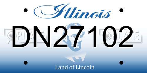 DN27102 Illinois License Plate